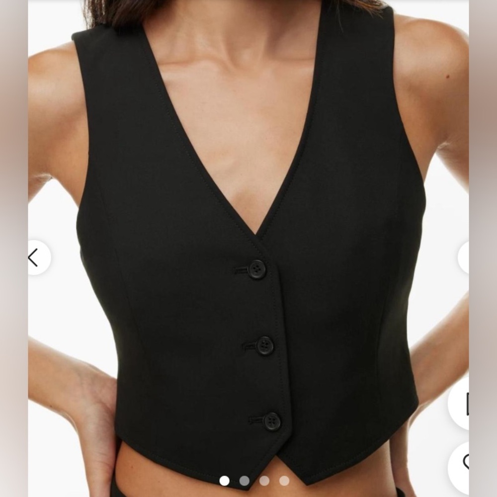Sunday Best Black Button-Front Vest